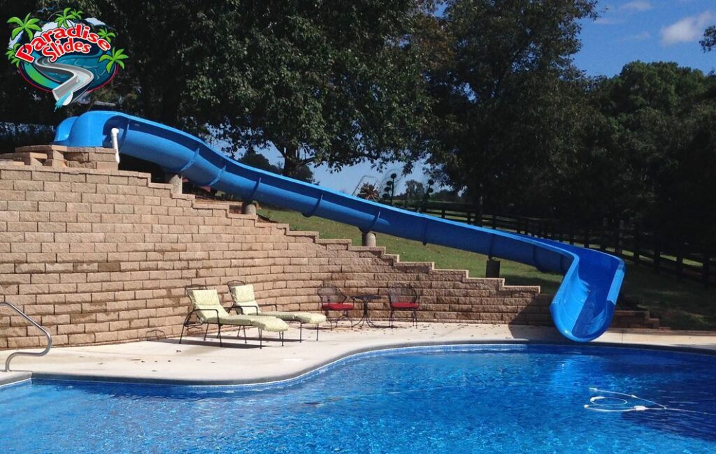 Custom Home Pool Slide