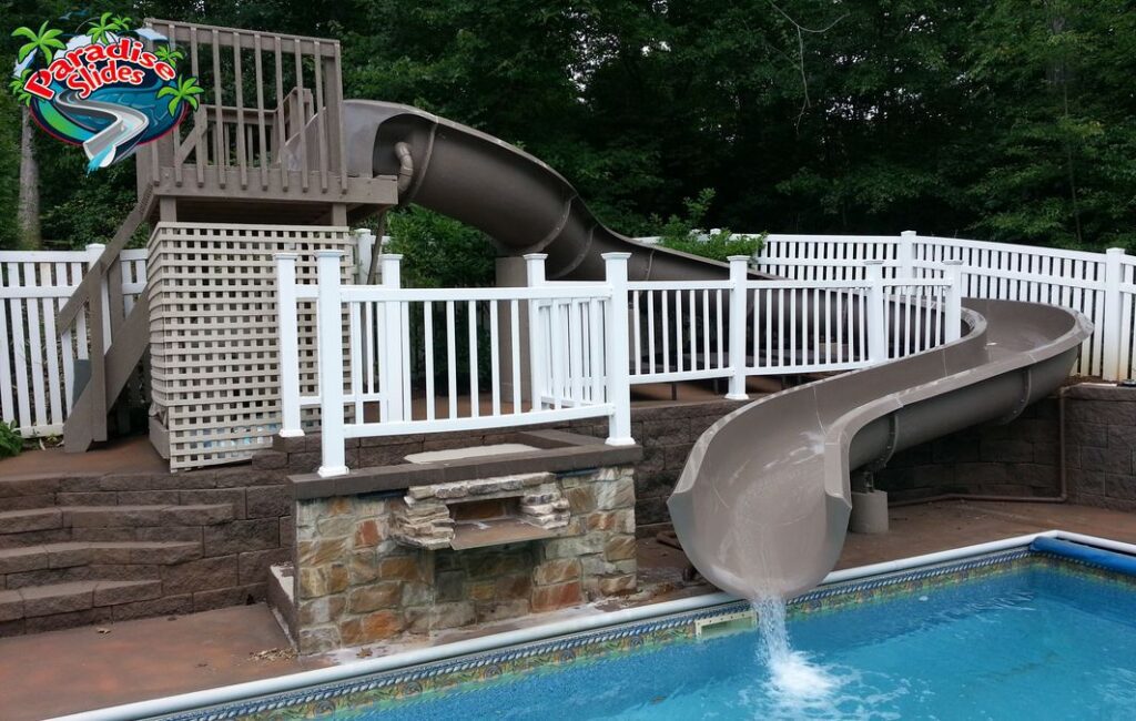 Custom Home Pool Slides