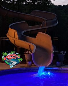 Residential Water Slide, Custom Water Slide, Water Slide Lights