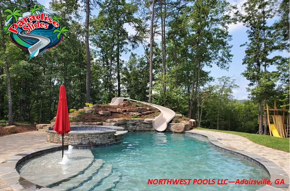 Custom Home Pool Slide, Custom Pool Slides Near Atlanta, GA