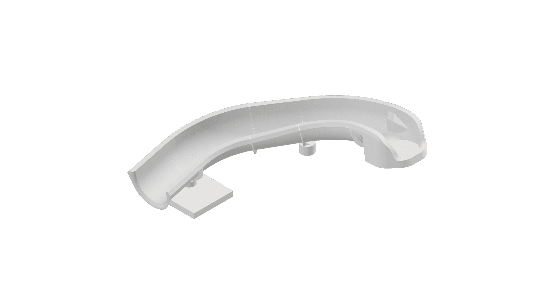 3D rendered model of Paradise Slides PS21L-S Left-Turn Fiberglass Water Slide for inground pool – Beautiful addition to any backyard oasis