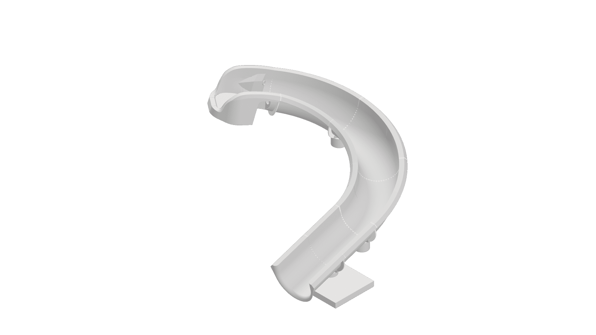 Paradise Slides PS27R-S fiberglass inground pool slide with right-turn open-flume layout for custom backyard pools