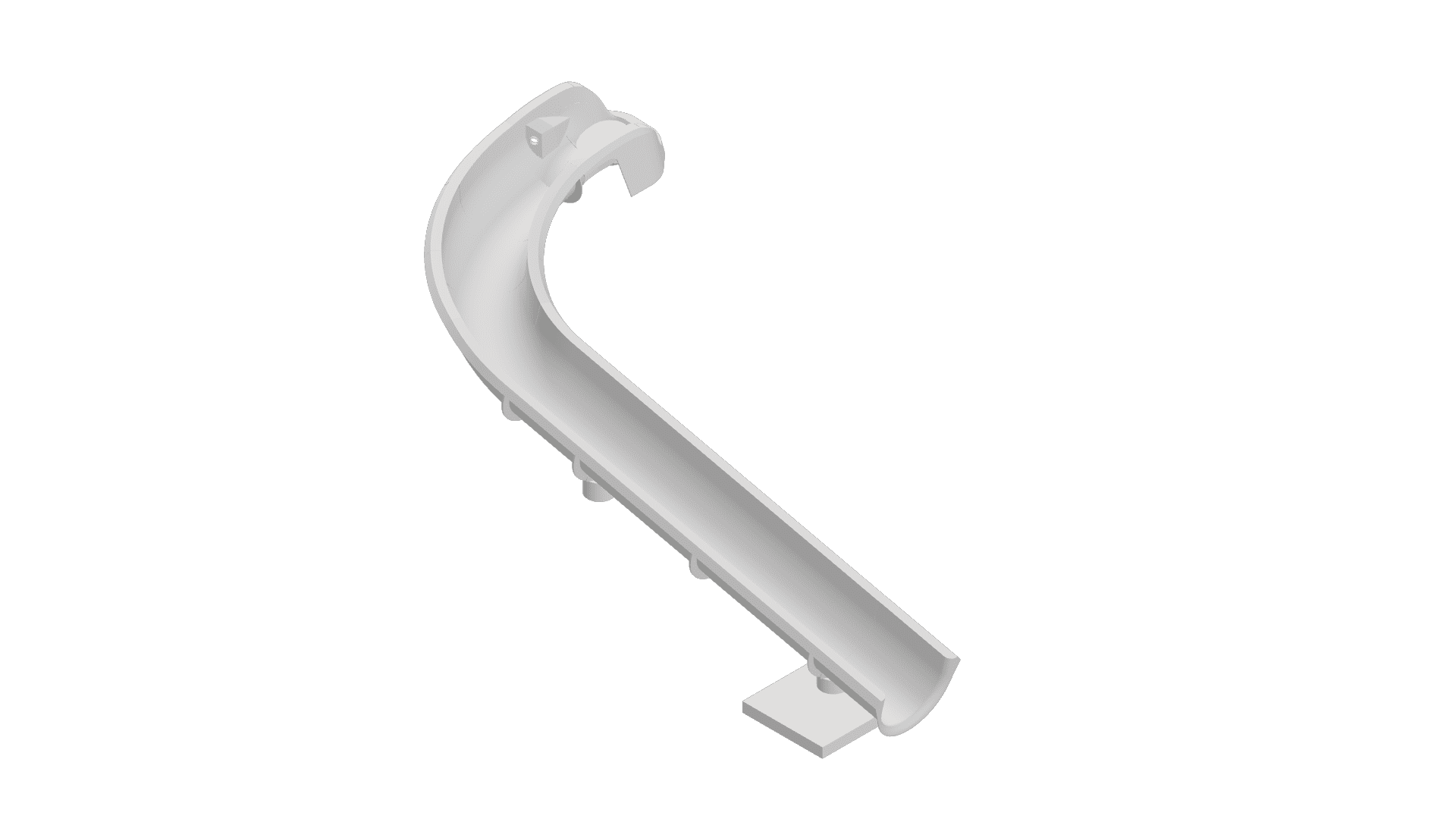 Paradise Slides PS31R-S fiberglass inground pool slide with right-turn open-flume layout for custom backyard pools