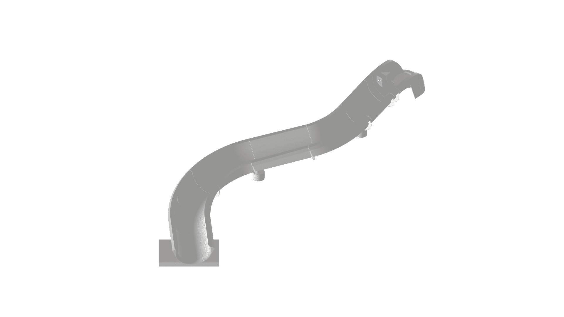 Paradise Slides PS32T5R-S fiberglass inground pool slide with right-turn open-flume layout and 8-foot height for custom backyard pools