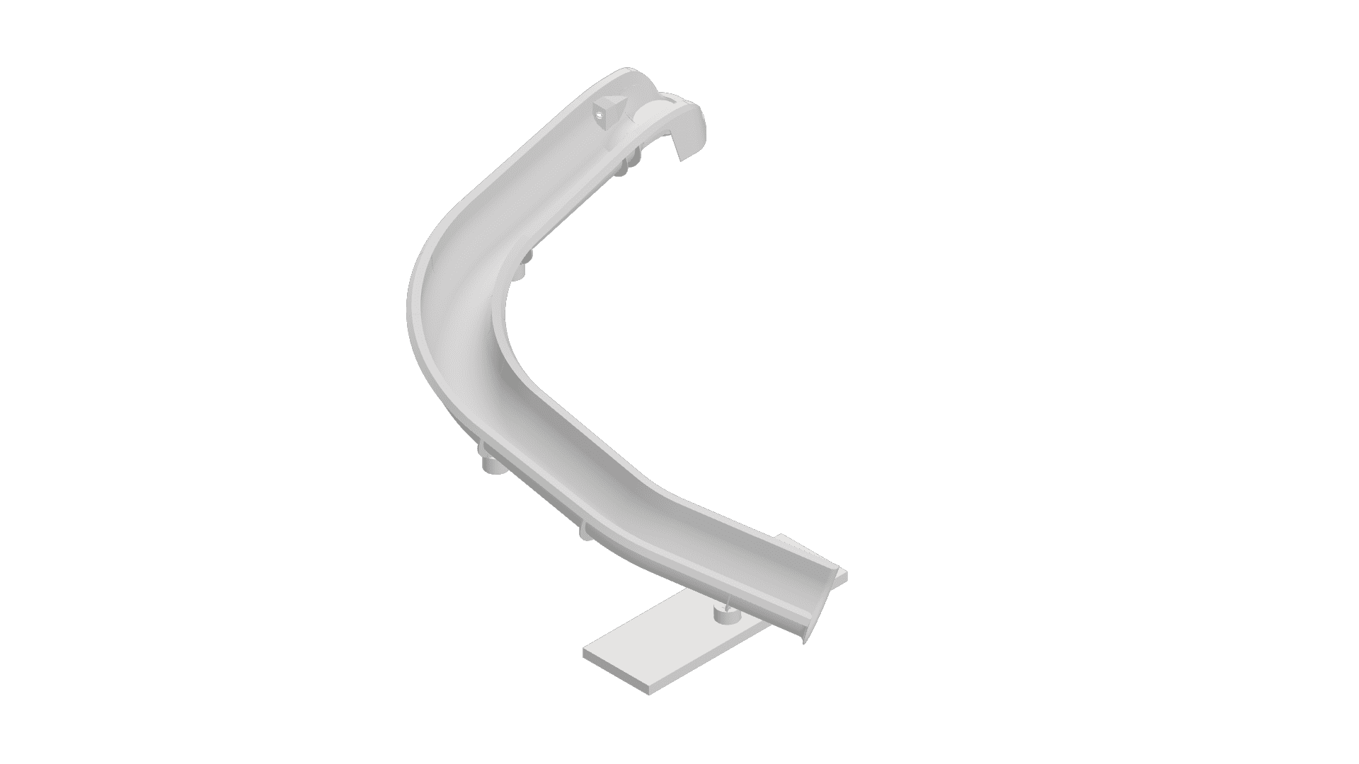 Paradise Slides PS35T5L-S fiberglass inground pool slide with left-turn open-flume layout and 5-foot tower for custom backyard pools