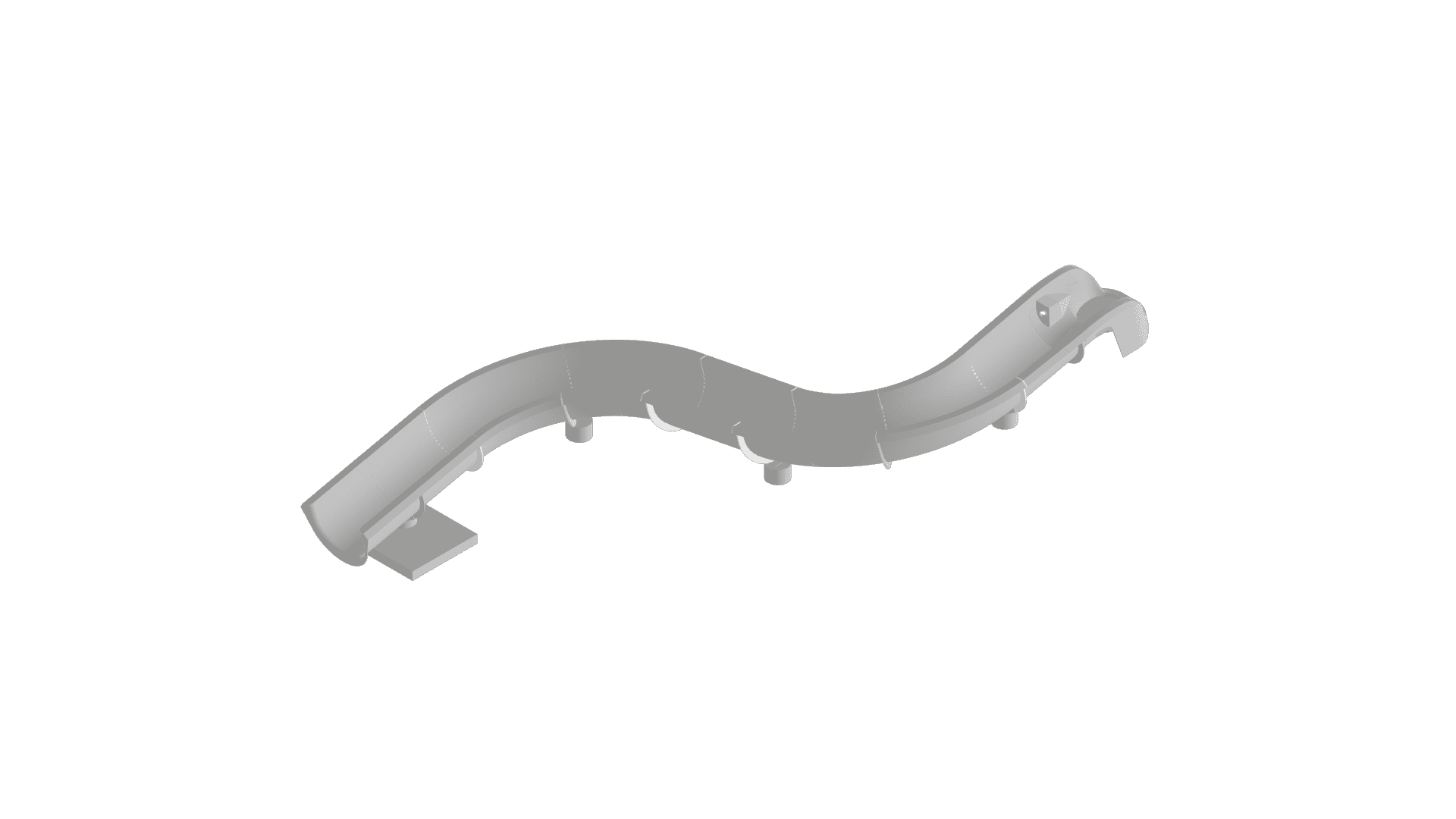 Paradise Slides PS41R-S fiberglass inground pool slide with right-turn open-flume layout for custom backyard pools