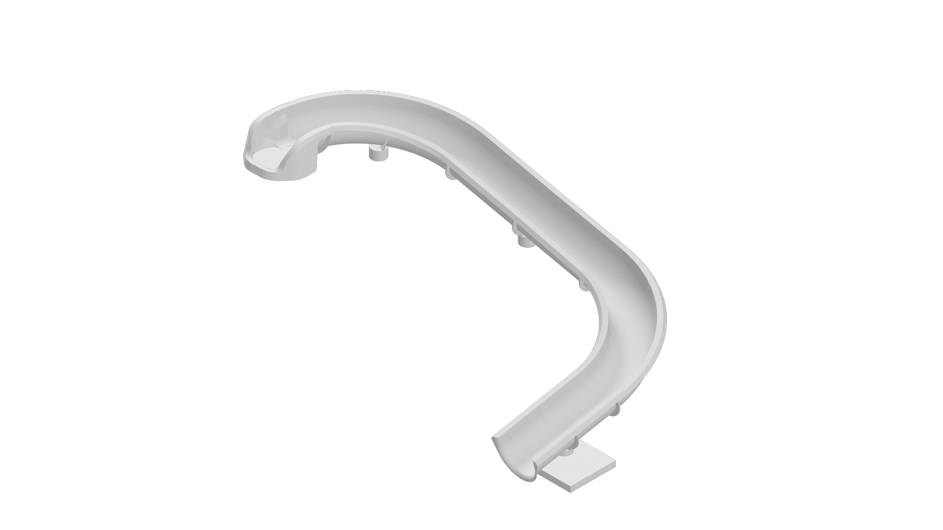 Paradise Slides PS43R-S fiberglass inground pool slide with right-turn open-flume layout for custom backyard pools