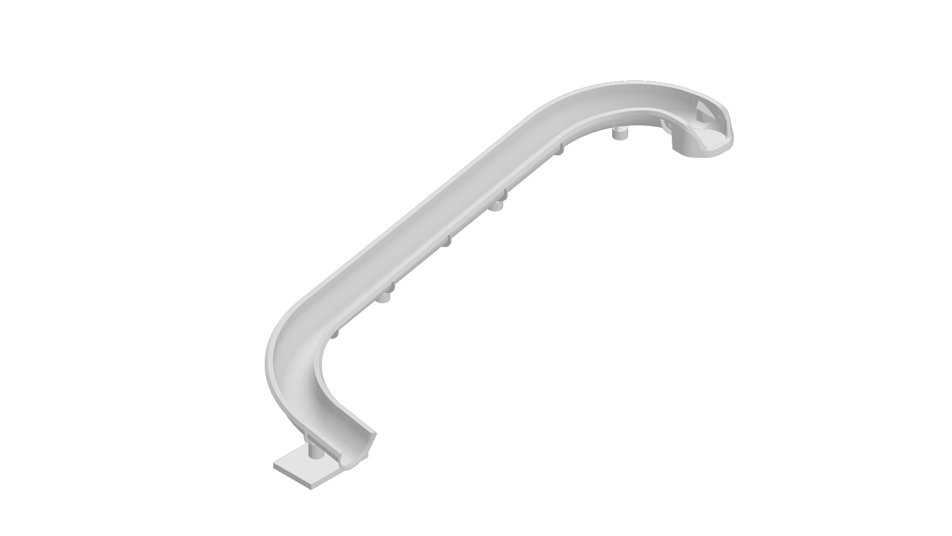 Paradise Slides PS50L-S fiberglass inground pool slide with left-turn open-flume layout for custom backyard pools